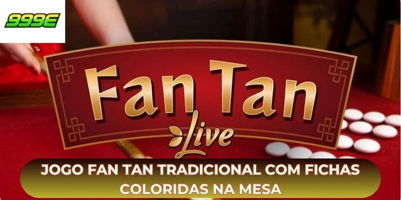 Jogo fan tan tradicional com fichas coloridas na mesa