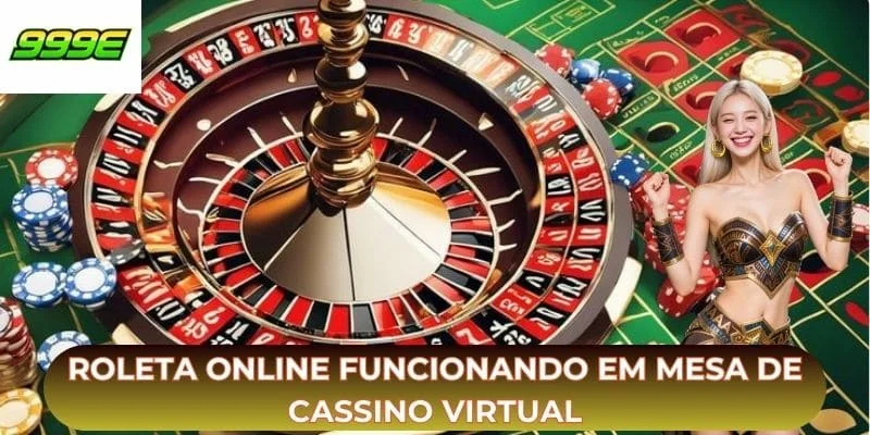 Roleta online funcionando em mesa de cassino virtual